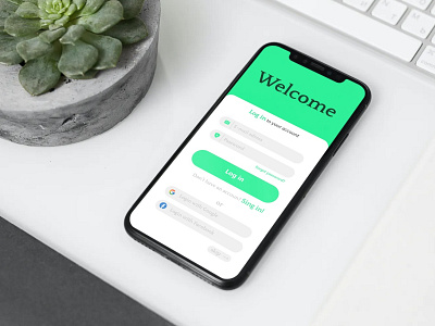 Log in page for Daily UI app design minimal ui ux