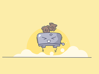 Toaster illustration logo