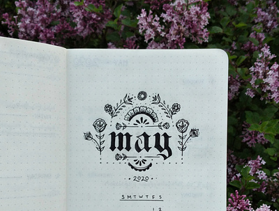 May 2020 calendar custom lettering flowers graphicdesign hand lettering hand lettering art illustration ink sketch type typography