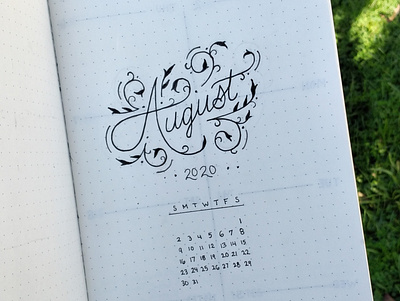 August 2020 design floral graphicdesign illustration lettering organization typography