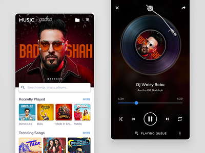 MX Player – Songs android app design audio player bollywood music music player songs streaming app streaming service ui video player