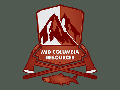 Mid Columbia Resources Truck Badge badge mountains pnw pulaski salmon wildfire