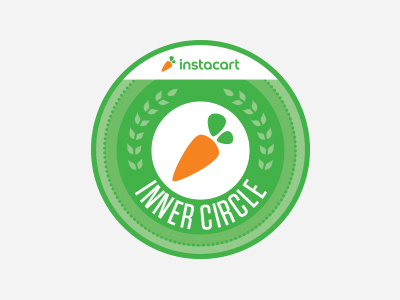 Instacart Inner Circle badge carrot grocery instacart