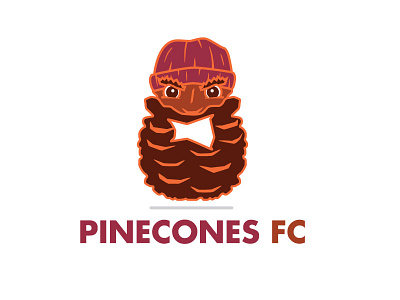 Pinecones FC logo mascot