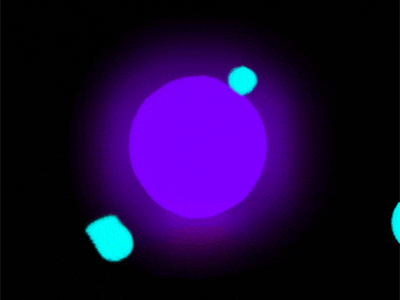 SPACE ATOMS animation atoms glitch heatwave space