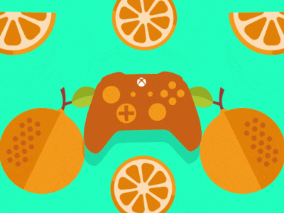 Tangerine Dream animation branding controller illustration loop tangelo tangerine vector xbox