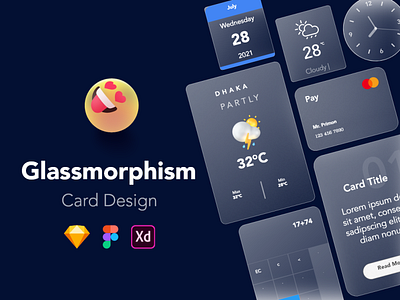 Glassmorphism Card Design