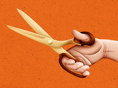 Tijeras editorial illustration scissors texture