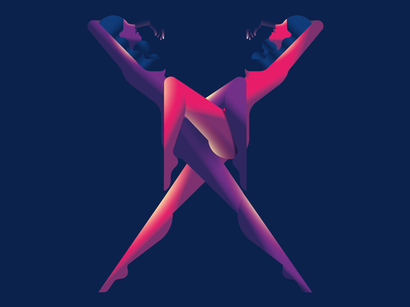 X illustration sex type vector