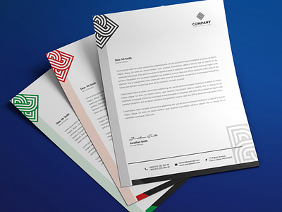 Letterhead design template.