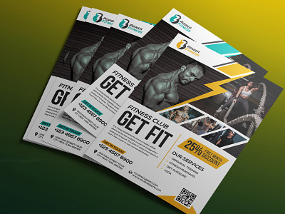 GYM Flyer branding design fitness flyer design gym logo promotion typography