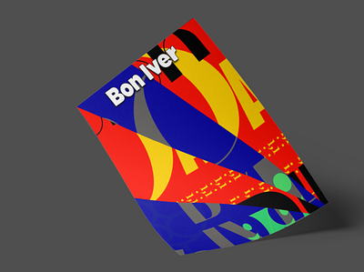 Bon Iver Poster. design editorial design poster typography