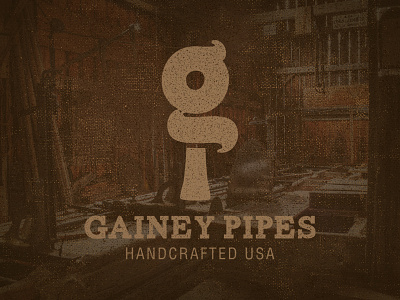 Eric Gainey Pipes | Logo branding hand international lettering old pipe print retro smoking typography vintage wood