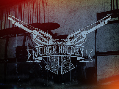 Judge Holden | Logo banner branding guns hand hardcore lettering logo punk retro rock typography vintage