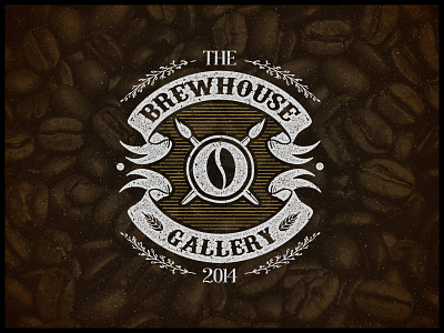 The Brewhouse Gallery | Emblem art beer coffee craft hand lettering logo print studio typography vintage