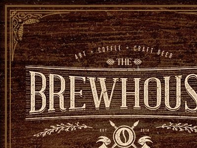 Brewhouse Gallery | Logo art coffee craft beer gallery hand lettering retro vintage