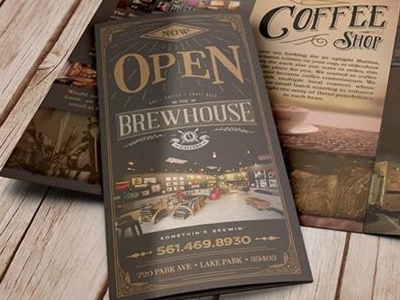 Brewhouse Gallery | Brochure art beer branding brewing coffee colorado craft beer gallery hand lettering happy hour retro vintage