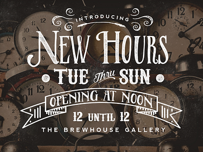 New Hours | The Brewhouse Gallery