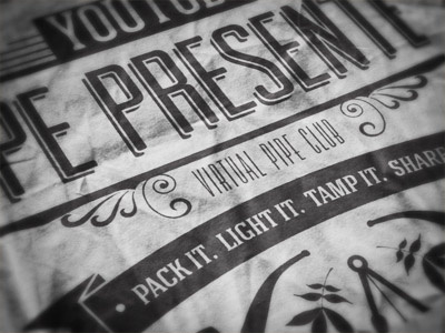 Pipe Presenter T-Shirt apparel cigar club old pipe print retro screen t shirt typography vintage