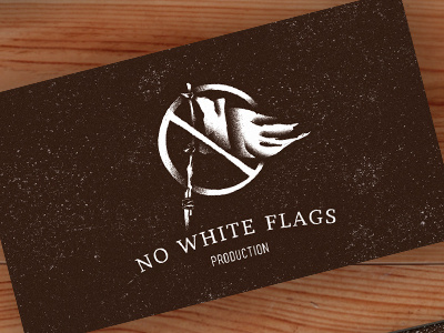 No White Flags Production | Corporate Identity branding flag identity logo old print production retro surrender typography video vintage