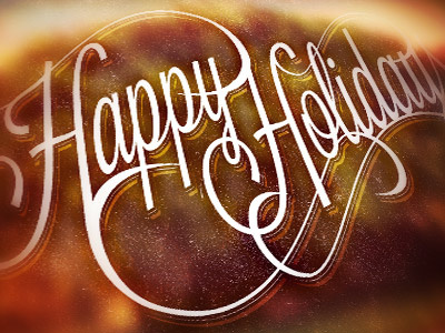 Happy Holidays | Hand-Lettered Typography hand happy holidays lettering retro scroll vintage