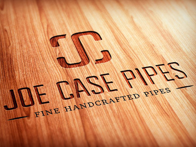 Joe Case Pipes | Logo branding identity jc logo old print retro typography vintage
