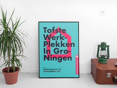 Poster available workspaces design graphic graphic design groningen poster rental workplace