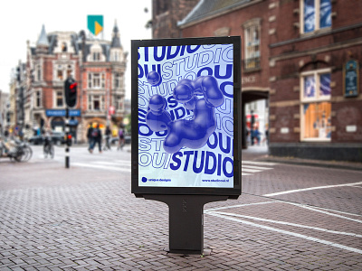 Studio Oui - Poster 3d art art blob branding graphic design typogaphy