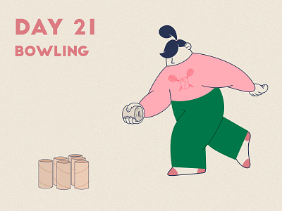 DAY 21 - Toilet paper bowling adobe photoshop ball bowling bowling pin character design covid 19 flat grain graphic design illustration illustrator product illustration quarantine stay home stay safe toilet paper