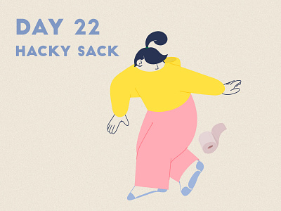 DAY 22 - Hacky sack adobe photoshop character design covid 19 drible flat footbag footballer grain graphic design hackysack illustration illustrator play product illustration quarantine stay home stay safe toilet paper