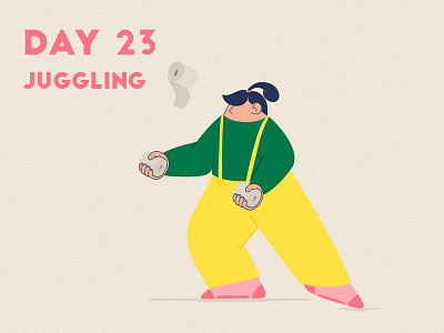 DAY 23 - Learn to Juggle adobe photoshop character design covid 19 flat grain graphic design illustration illustrator juggle juggling product illustration quarantine stay home stay safe