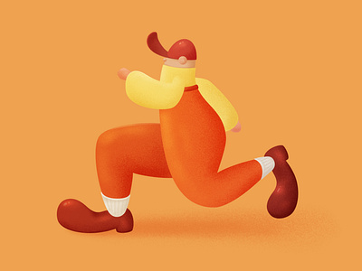 Autumn run adobe illustrator adobe photoshop autumn cap character design grain illustration orange run vector