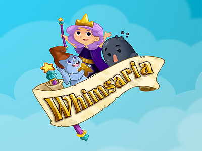 Whimsaria app design childrens app logo spatial learning user interface design uxui