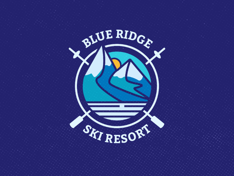 Ski Mountain Logo designer brand identity brand blue ridge mountain hotel resort ski logo daily logo daily logo challenge