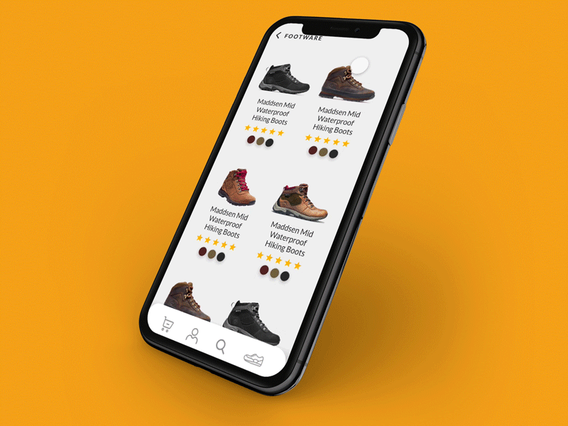 Adobe XD Challenge : Libraries adobexd shoes shoes app timberland ui ux visual design