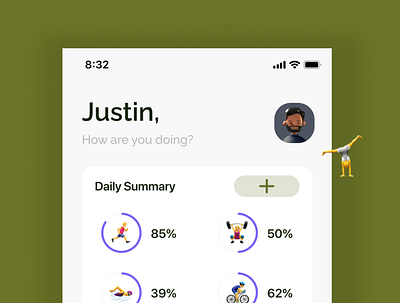 Fitness app app design ui ux