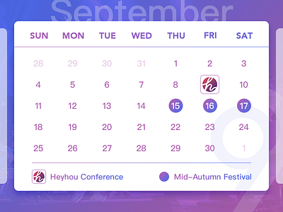 September Calendar 2016 calendar ui