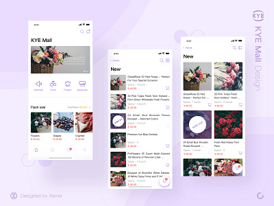 KYE Mall app design ui