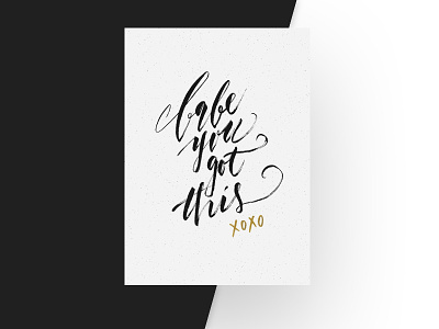 Handlettered "You Got This" calligraphy design handletter handlettering handwriting lettering mockup