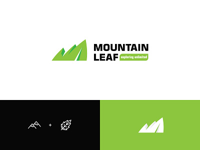 Mountain Leaf Logo brand brand identity branding business design icon logo logotype minimal outdoor retail store