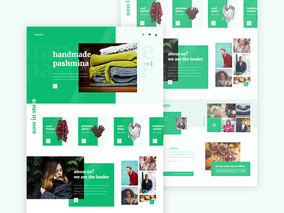 Pashmina Wool Website Idea design flat minimal ui ux web website