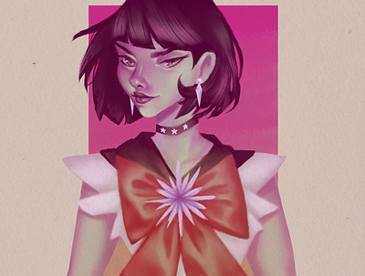 Sailor Saturn art artwork digital art fanart illustration sailor saturn sailormoon