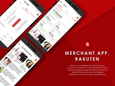 Merchant App to track sales, Mobile App Design