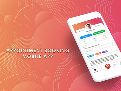 Appointment Booking Mobile App app design flat gradient illustration minimal mobile app mobile app design mobile application ui user experience ux vector