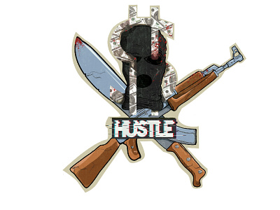 HUSTLE hustle illustration print vector