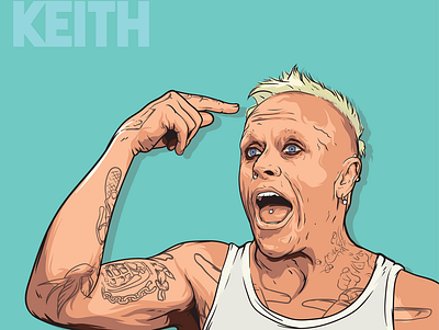 KEITH FLINT art design draw drawing illustration illustrator keith flint music prodigy vector арт вектор иллюстрация рисунок