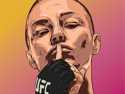 ROSE art design illustration portrait sportillustration ufc vector вектор иллюстратор иллюстрация рисунок