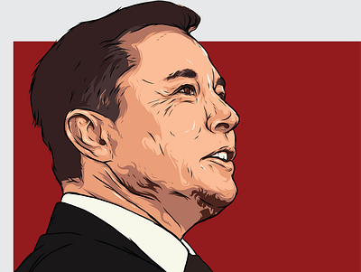 Elon Musk drawing illustration illustrator musk portrait print vector вектор иллюстратор иллюстрация портрет рисунок