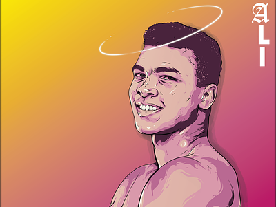 ALI ali boxing design illustration illustrator print sport sportillustration иллюстрация рисунок