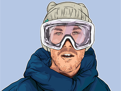 Portrait drawing illustration illustrator snowboarding sportillustration вектор иллюстрация рисунок